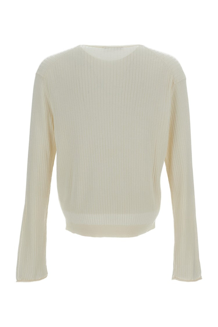 Our Legacy White Fine Henley Cotton Knit