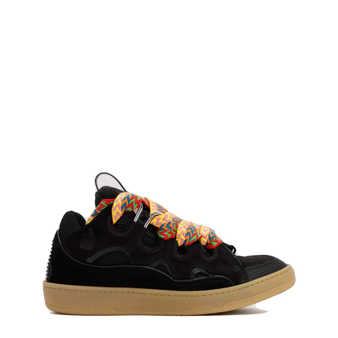 Lanvin Suede Leather Curb Sneakers