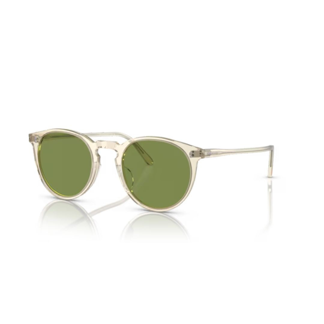 Oliver Peoples 0Ov5183s Translucent Acetate Sunglasses With Round Green Lenses