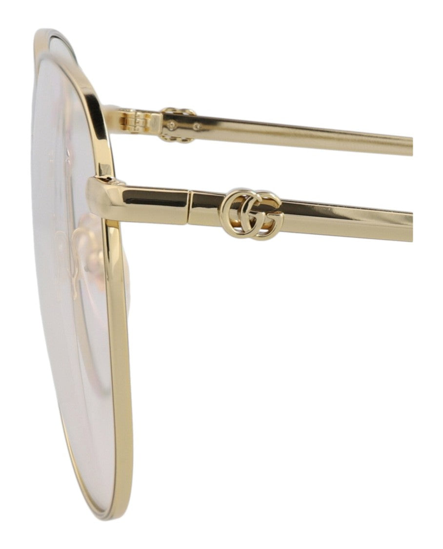 Gucci Aviator-Frame Metal Sunglasses