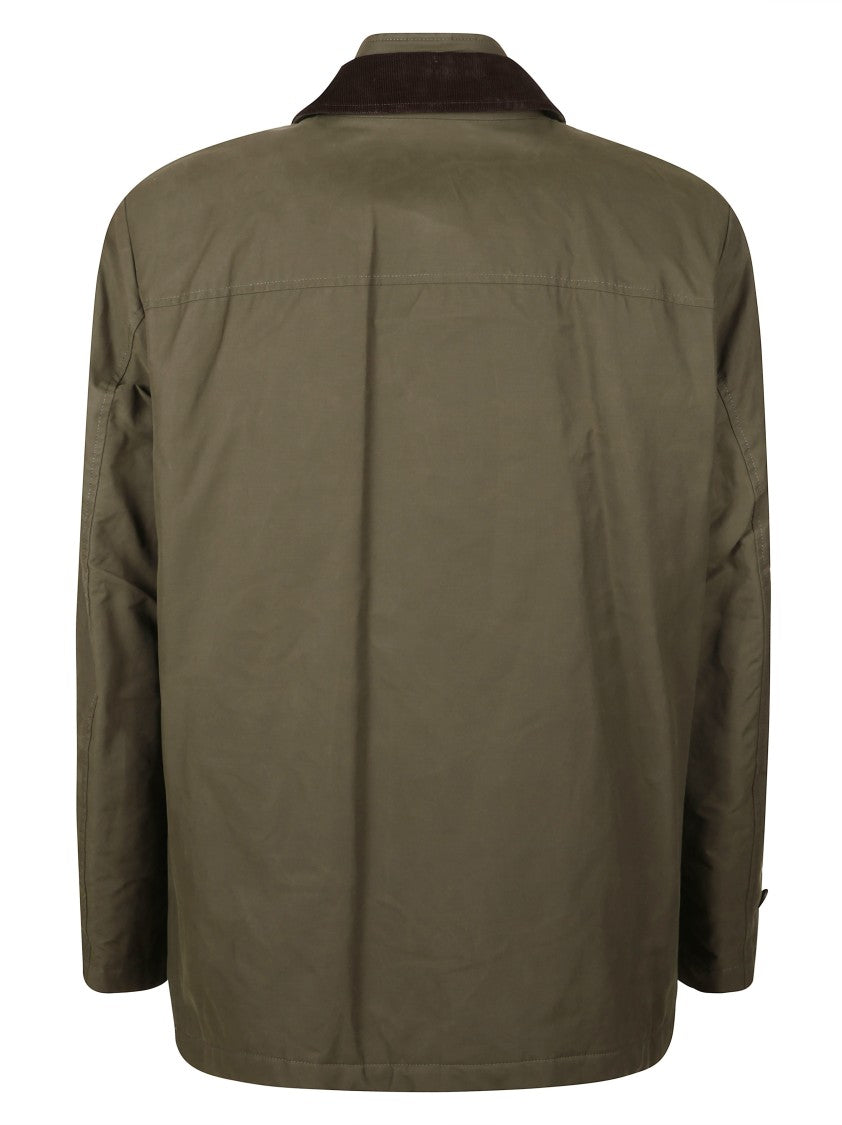 Fay Tailored Green Coat With Classic Silhouette