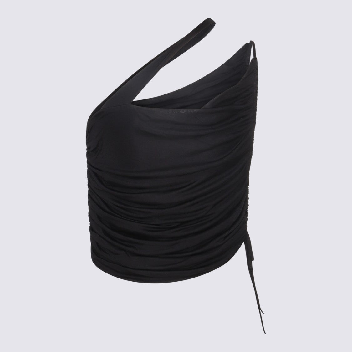 Andreâdamo Asymmetrical One-Shoulder Top With Adjustable Ruching