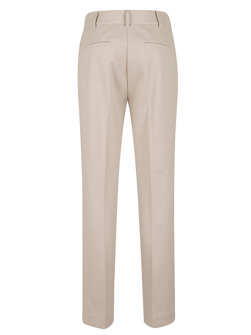 Max Mara Tailored Straight-Leg Pants In Wool And Cotton Blend