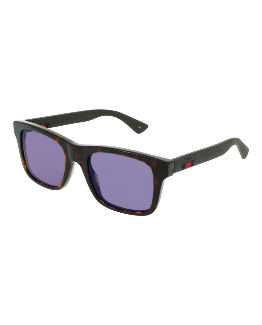 Gucci Tortoiseshell Acetate Sunglasses With Saddle Nose Bridge