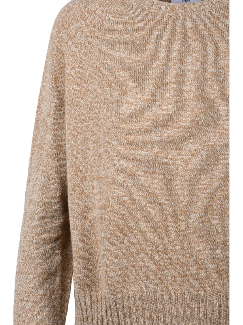 Marella Sport Beige Spider Polyamide-Blend Sweater