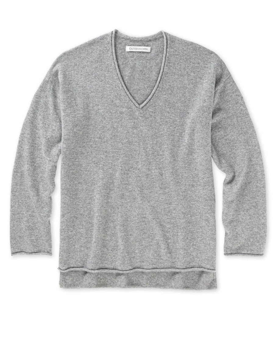Outerknown Relaxed V-Neck Sweater With Drop Shoulders