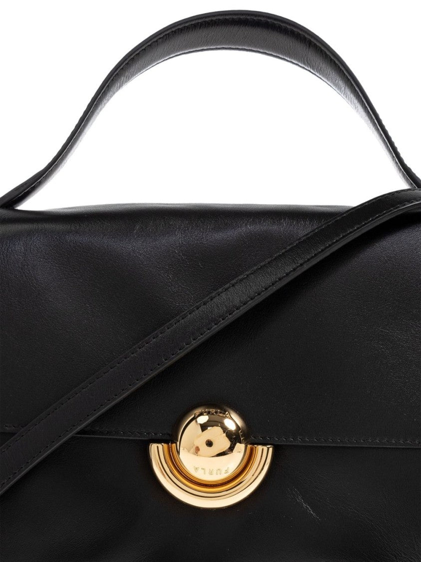 Furla Structured Handbag With Gold-Tone Button Closure