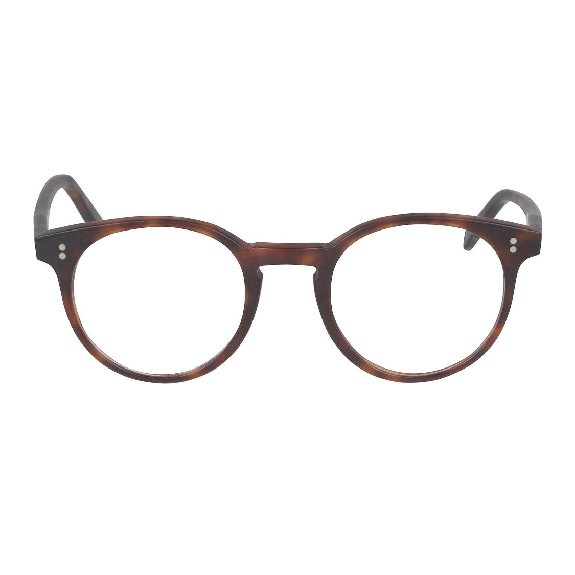 Kador Chyli/N Round Tortoiseshell Frame Eyeglasses With Metallic Rivets