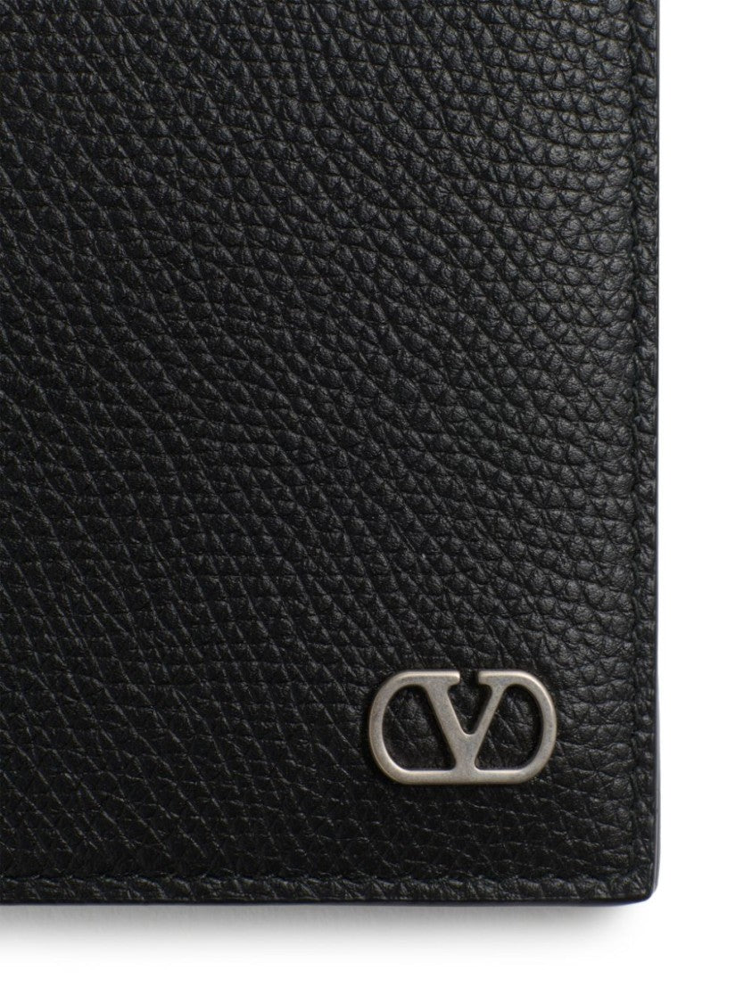 Valentino Black Vlogo Bi-Fold Wallet