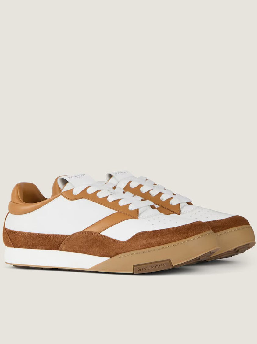 Givenchy Yard Court White Calf Leather Suede Sneakers