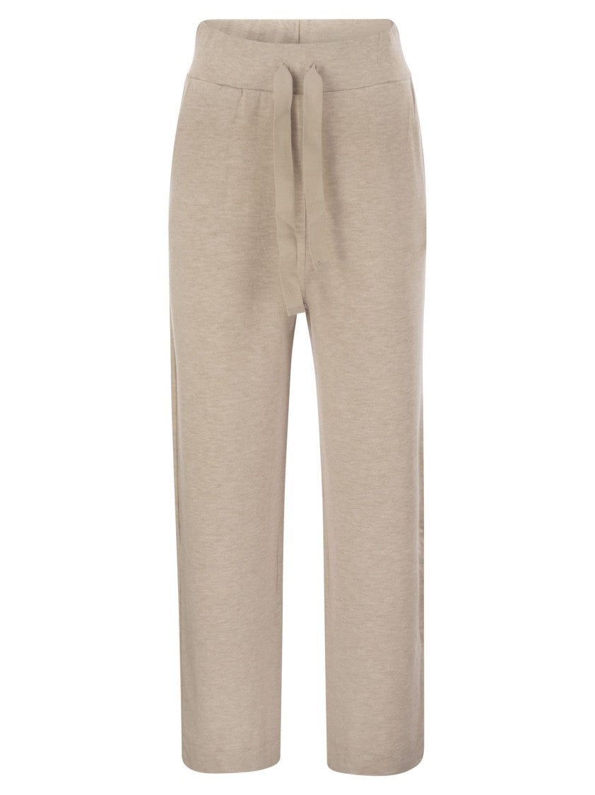 Majestic Comfort-Fit Trousers With Drawstring Waist