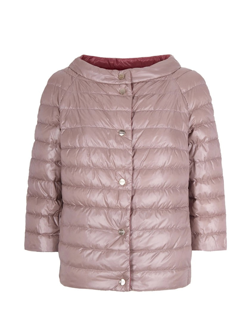 Herno Pink Duvet Short Puffer Polyamide Jacket