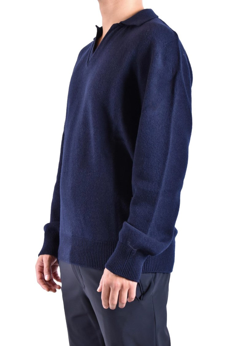Laneus Relaxed Fit Polo Knitwear In Luxurious Wool-Cashmere Blend