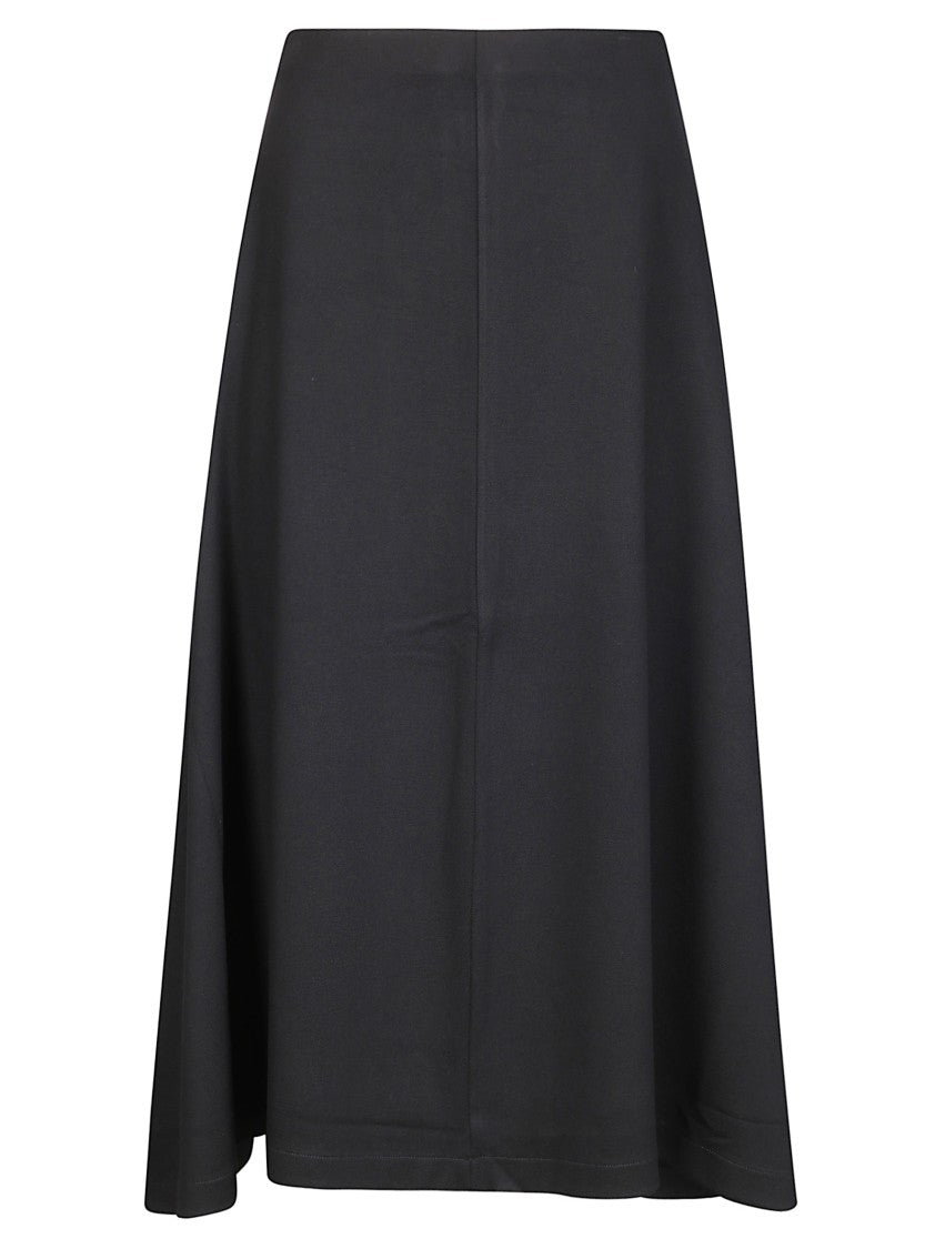 Hira Black Flared Skirt In Heavy Fabric