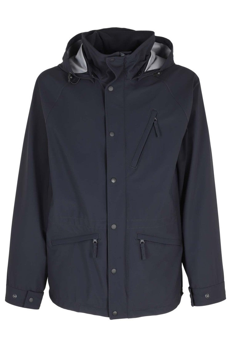 Aspesi Navy Blue Hooded Jacket