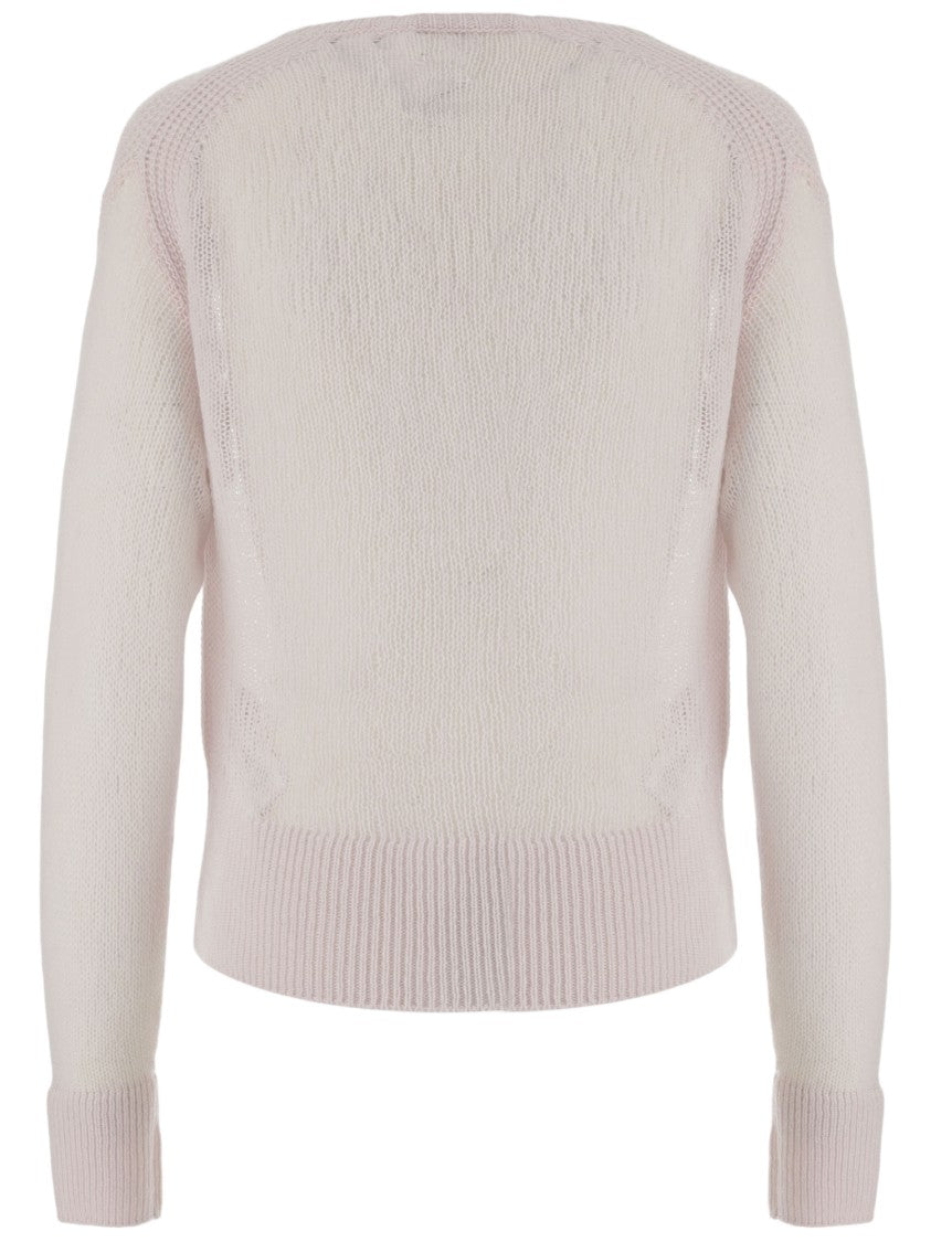 Sa Su Phi Cashmere Sweater With Ribbed Detailing