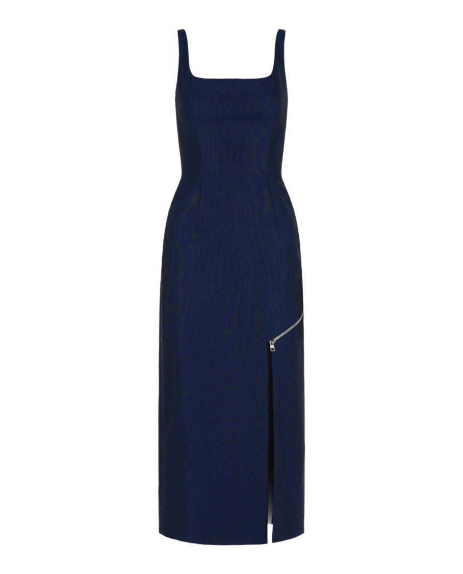 Alexander Mcqueen Zip Slash Midi Dress