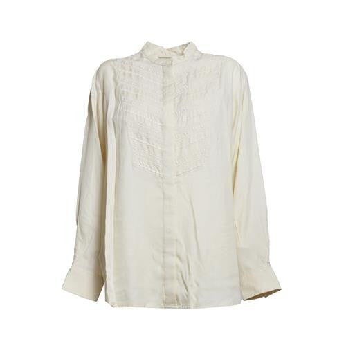 Isabel Marant Étoile Britten Blouse In Ecru Cotton With Embroidery