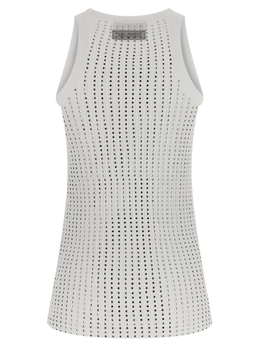 The Attico Rhinestone Tank Top