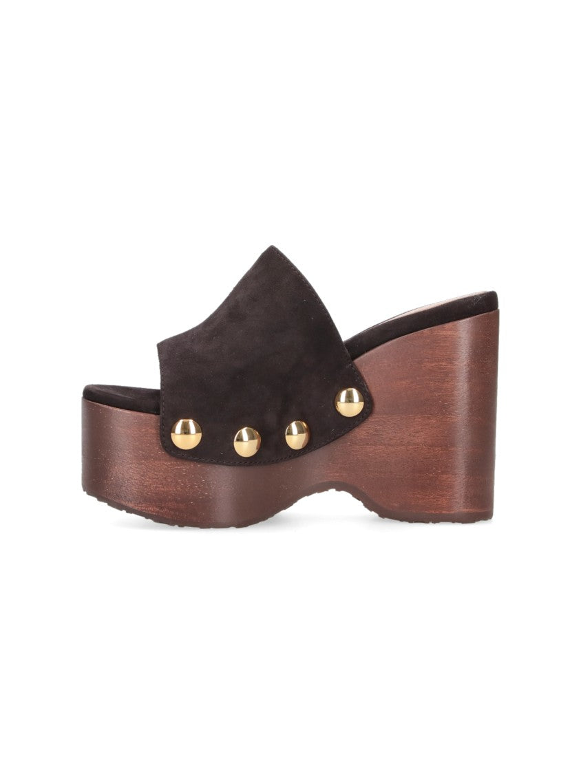 Gianvito Rossi Brown Ardèa Wedges