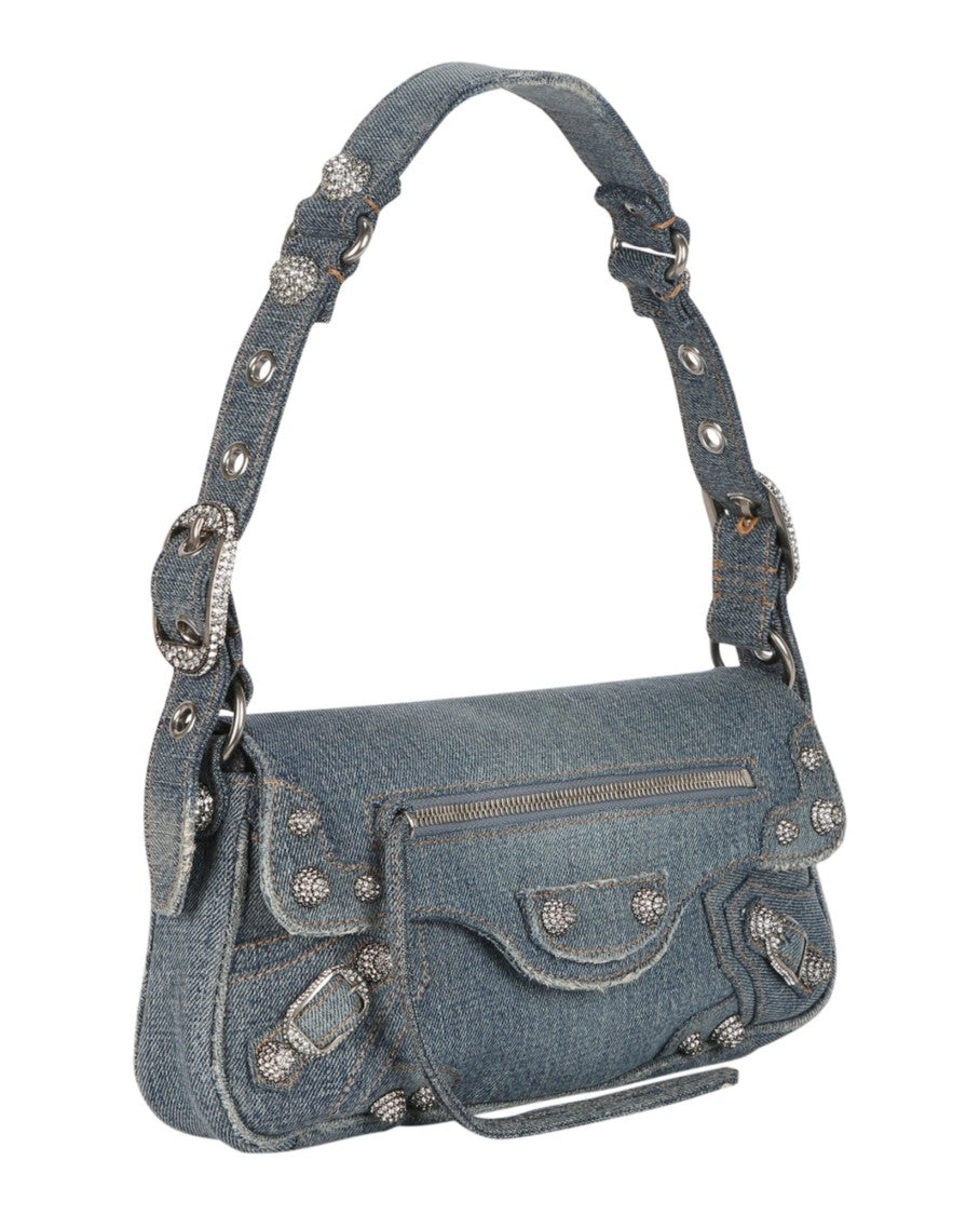 Balenciaga Small Le Cagole Sling Shoulder Bag In Denim