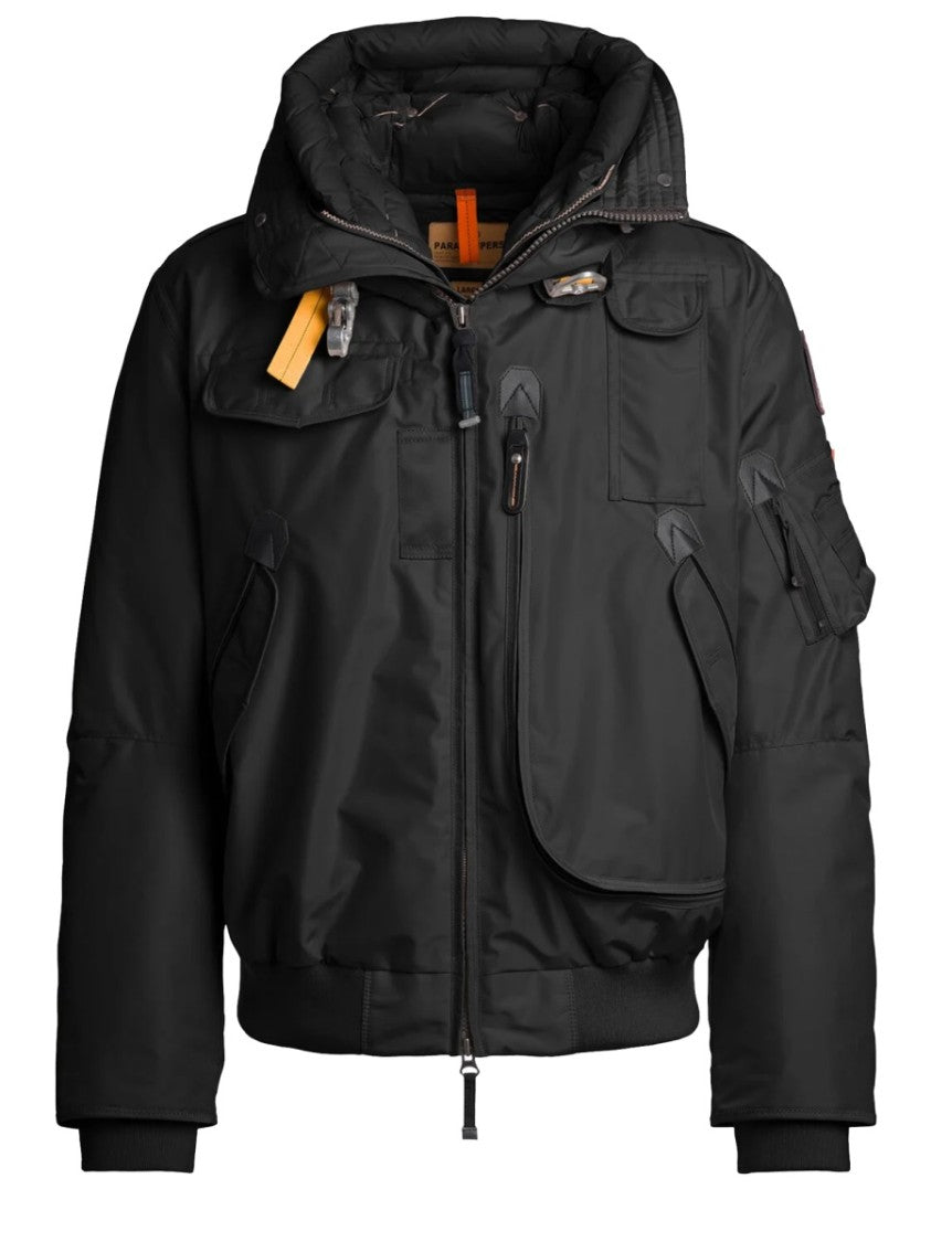 Parajumpers Matte Black Hooded Bomber Jacket