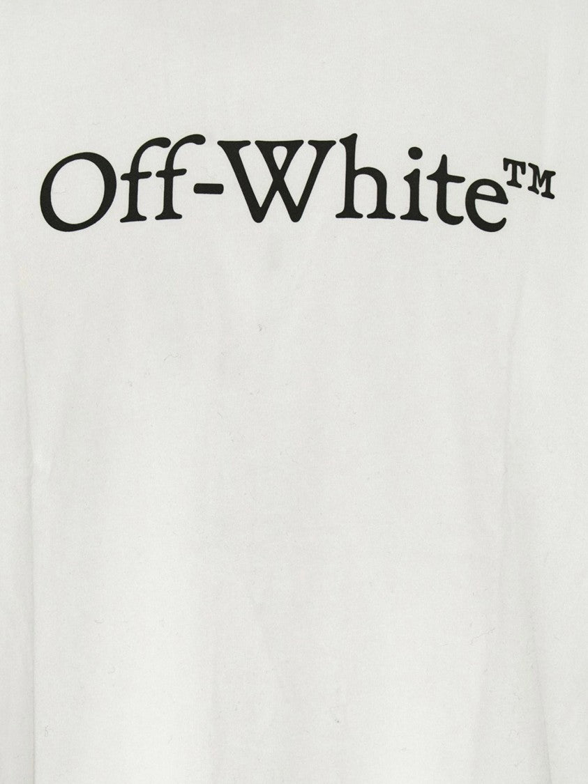Off-White Cotton T-Shirt With Bold Logo Print