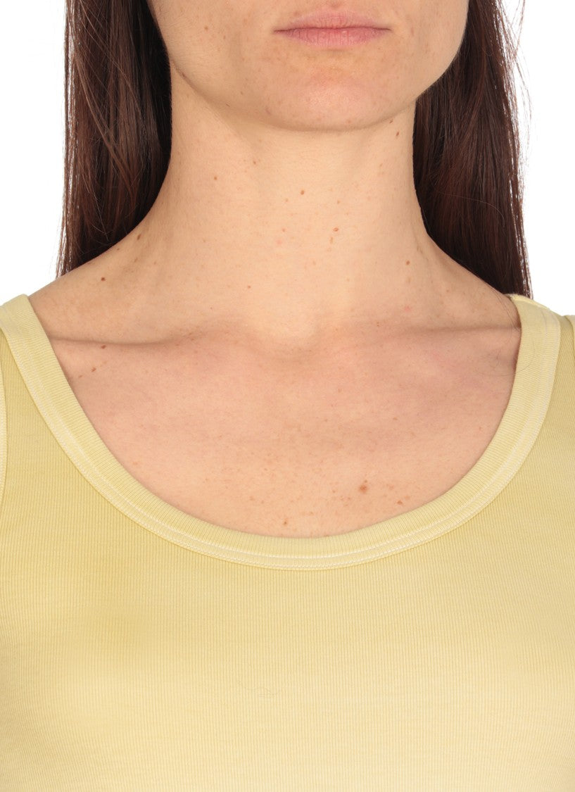 Fabiana Filippi Sleeveless Cotton Top With Degradé Effect