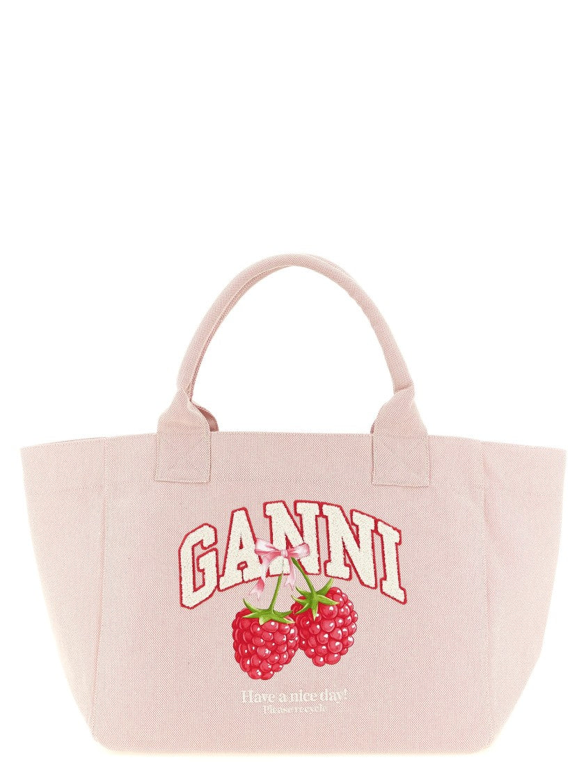 Ganni Medium 'Raspberry' Shopping Bag