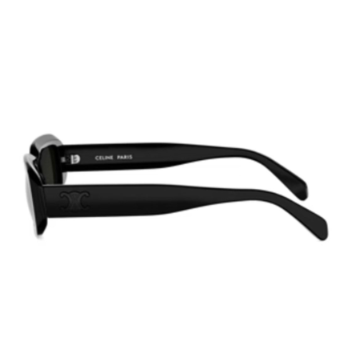 Celine Black Triomphe Acetate Rectangular Sunglasses