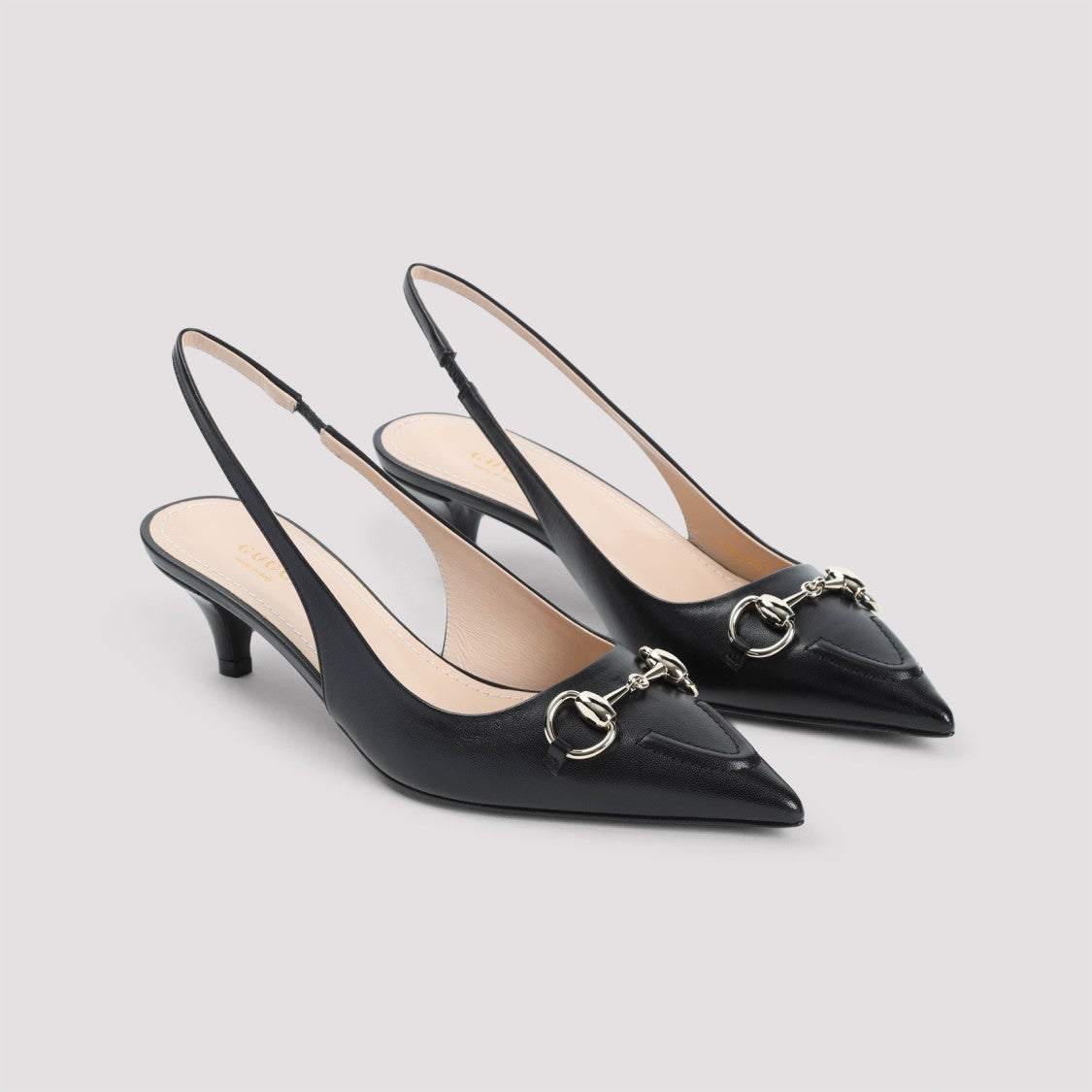 Gucci Elegant Slingback Pumps With Metallic Accent