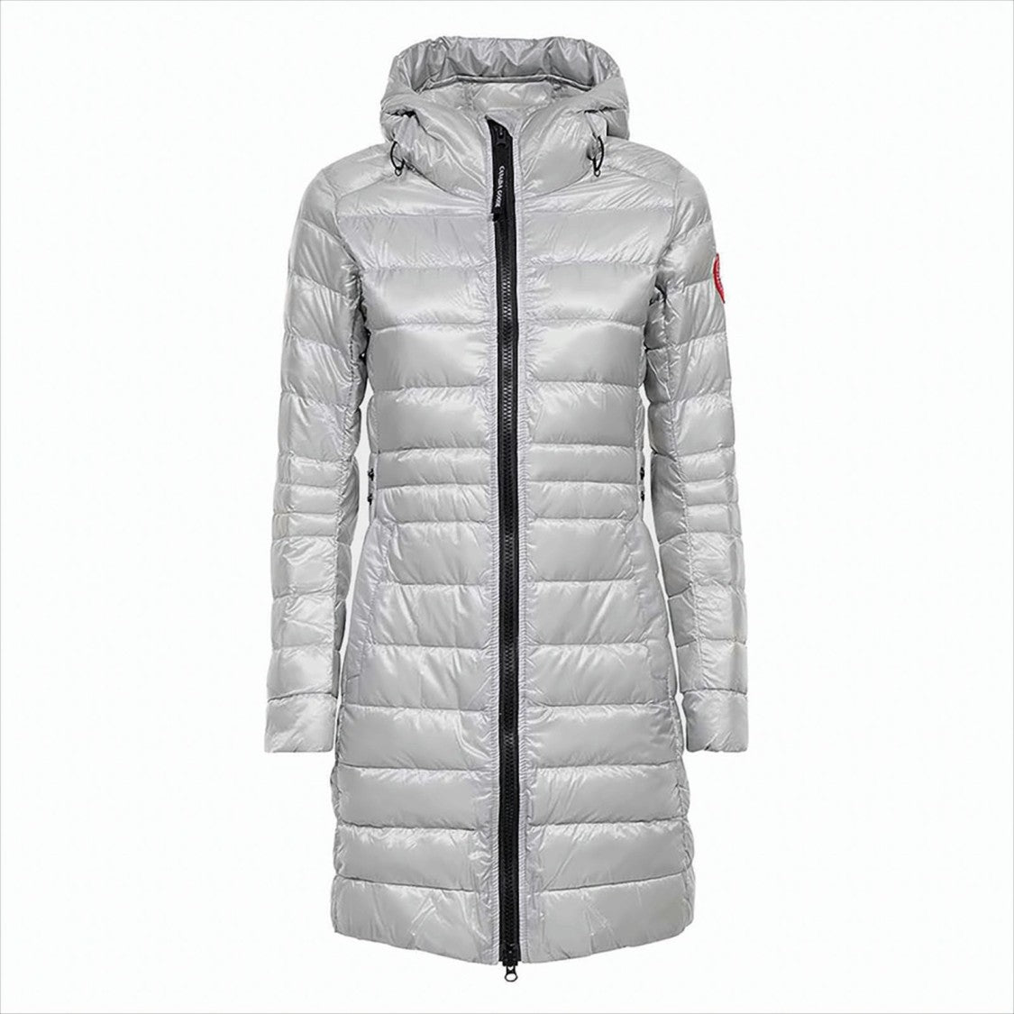 Canada Goose Hooded Long Padded Jacket With Quilted Design And Functional Details
