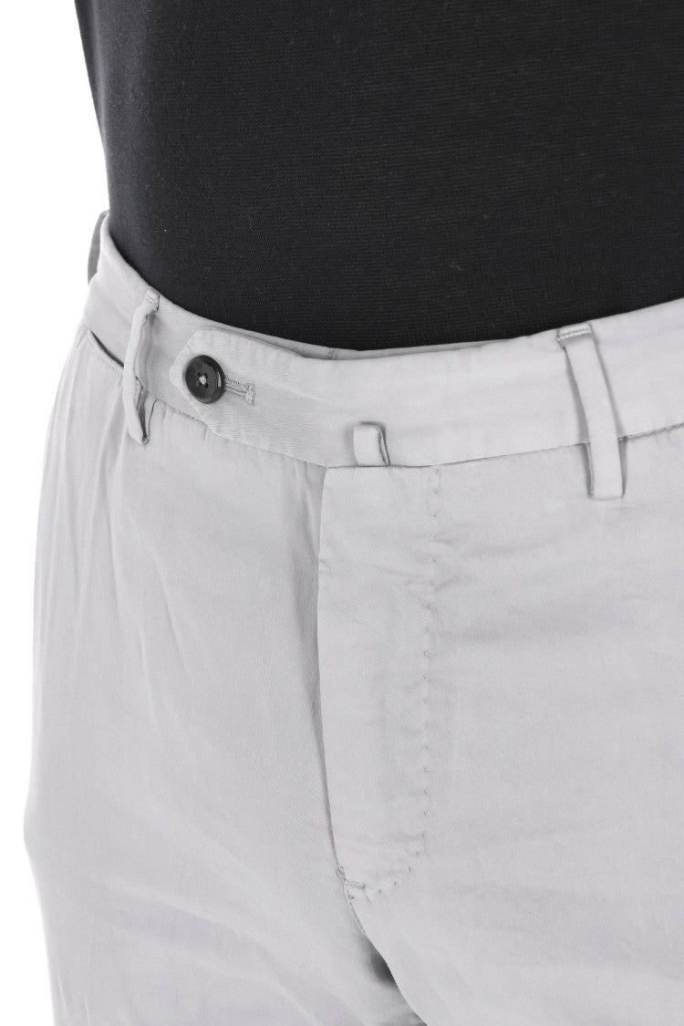 Pt Torino Super Slim Fit Cotton-Silk Trousers