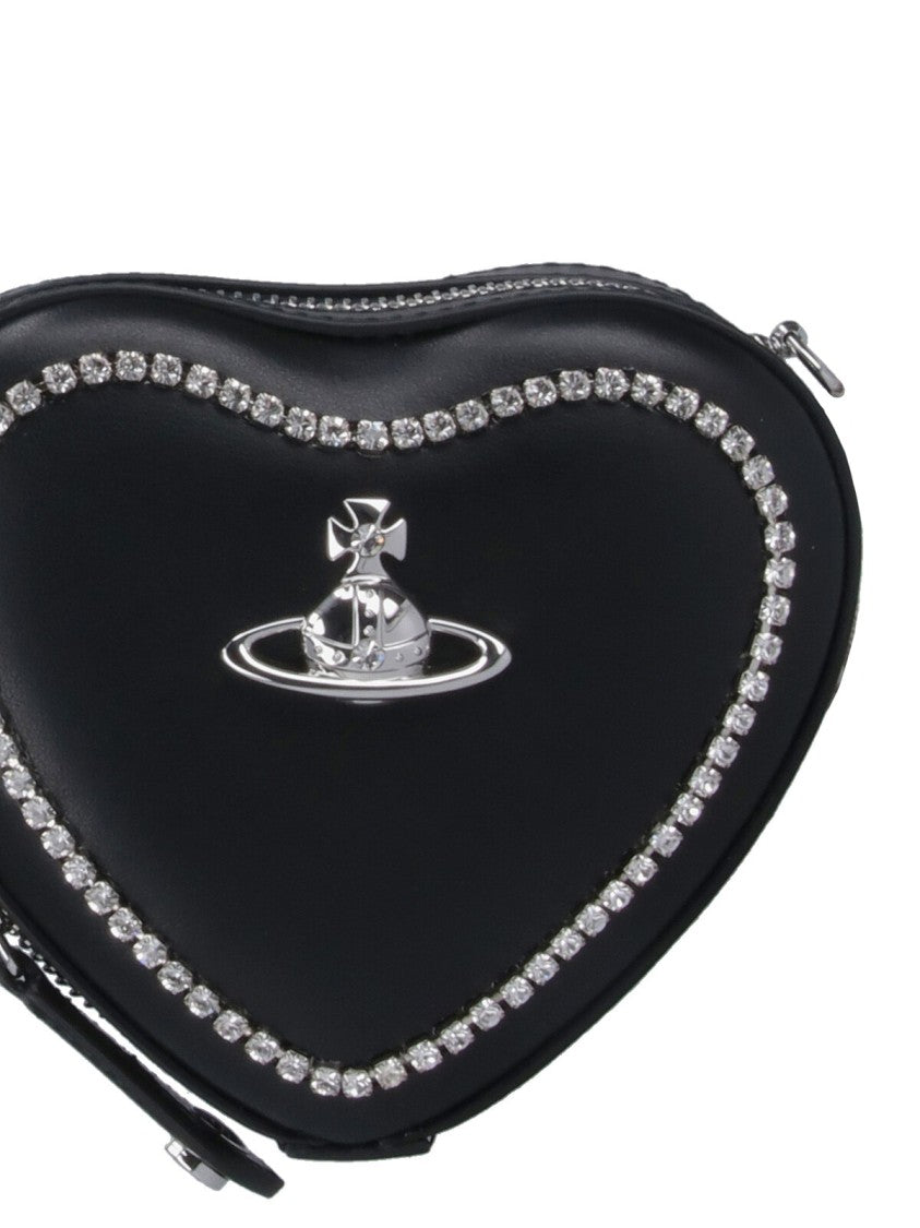 Vivienne Westwood Heart Bag With Strass – Black