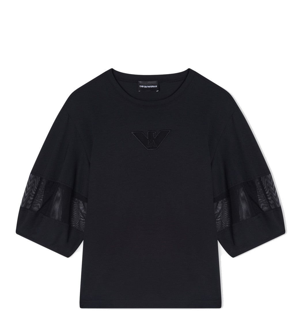 Emporio Armani Supima Cotton Mesh Insert Jersey T-Shirt