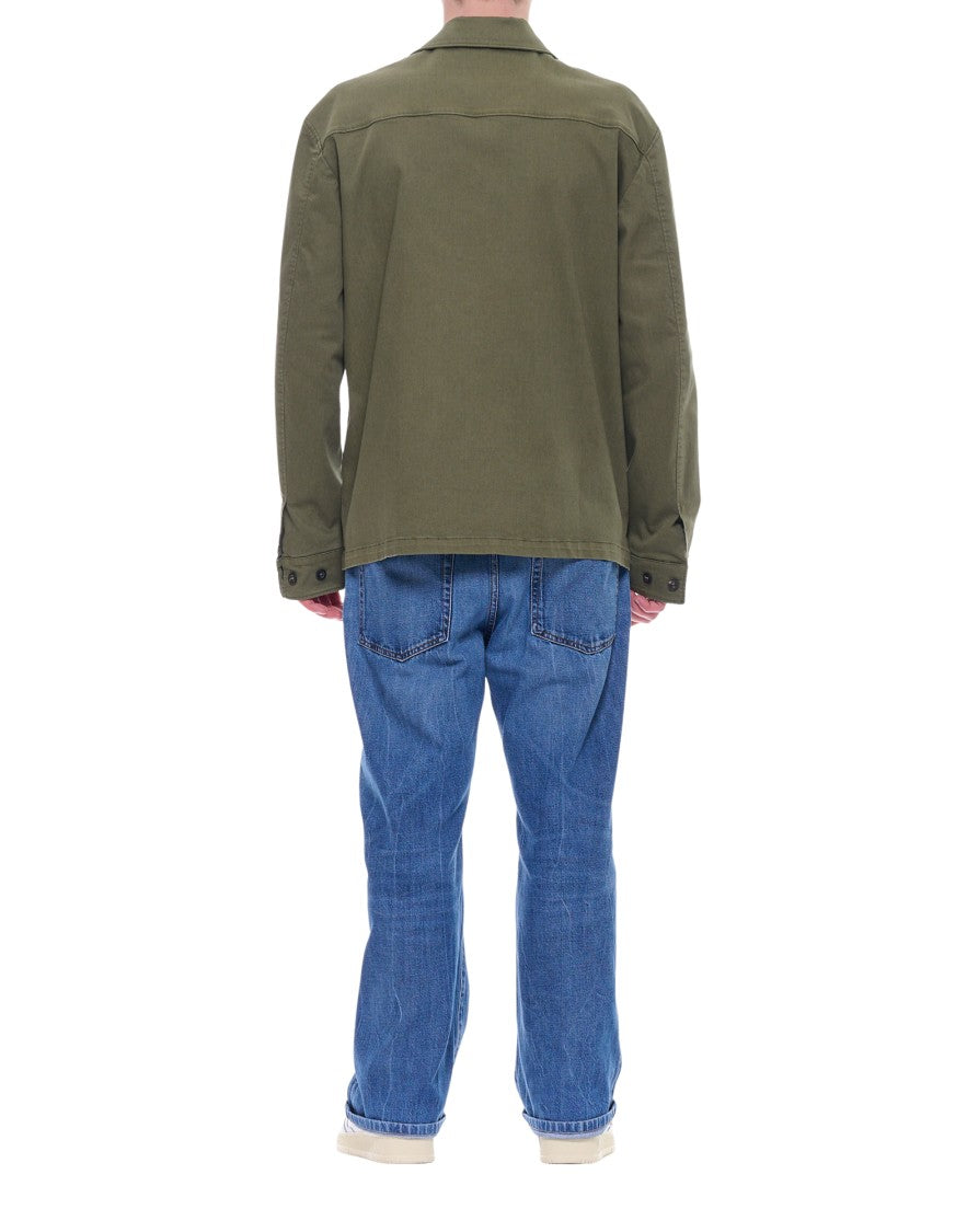 Cellar Door Green Teo Cotton Shirt Jacket