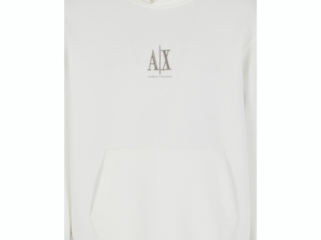 Armani Exchange Embroidered Logo Hoodie Elastic Trims