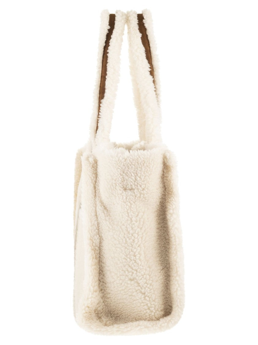 Mc2 Saint Barth Colette Teddy - Sherpa Handbag With Logo