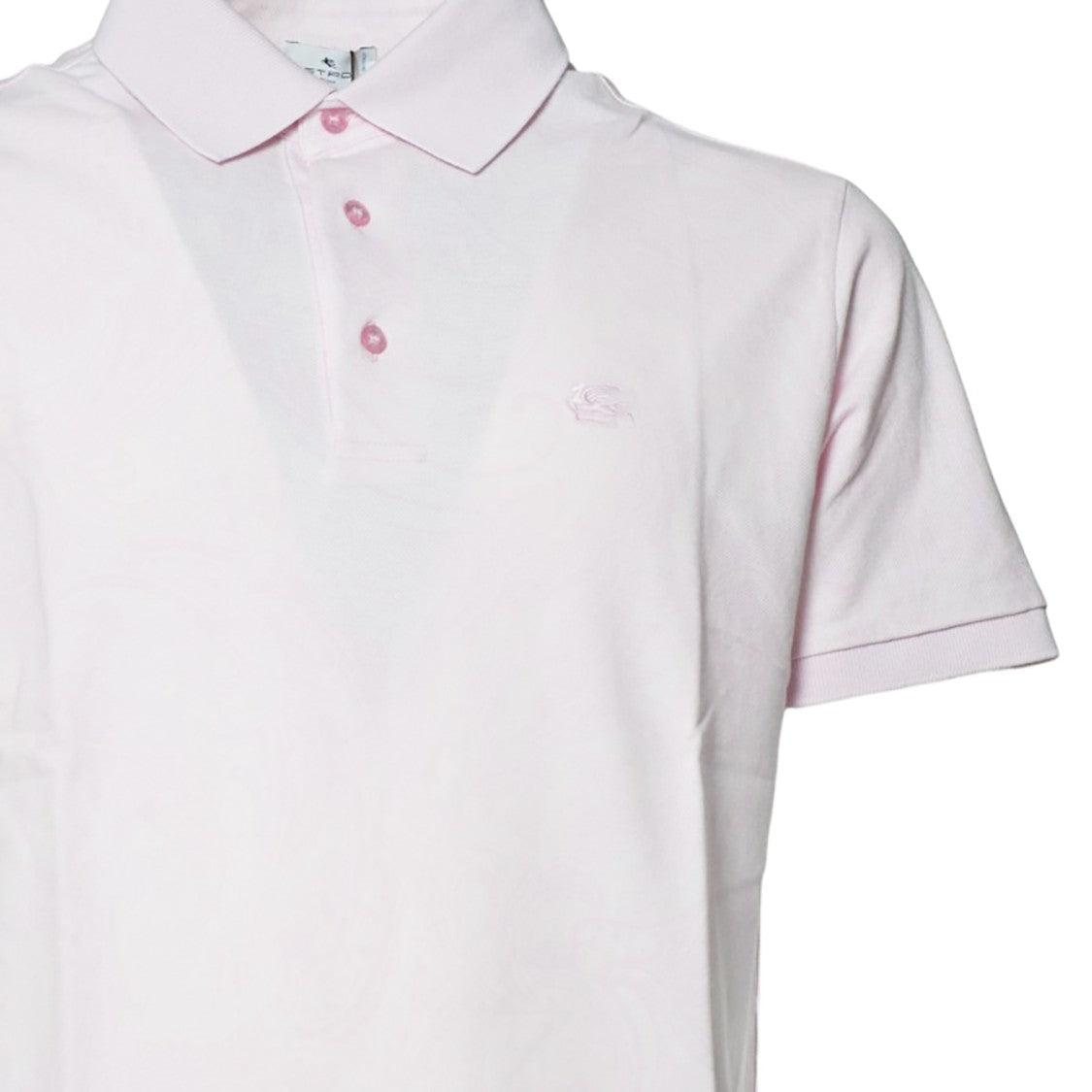 Etro Pink Cotton Jacquard Polo