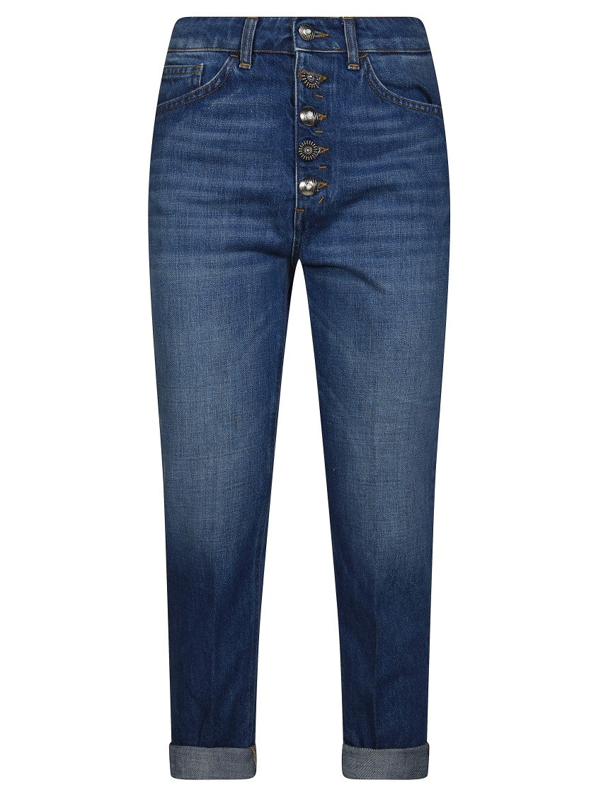 Dondup Mid Rise Cuffed Tapered Jeans