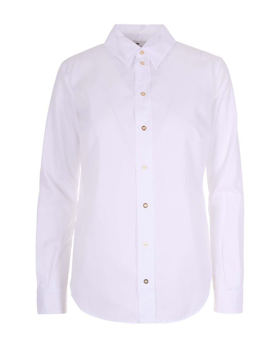 Elisabetta Franchi White Shirt With Gold Buttons