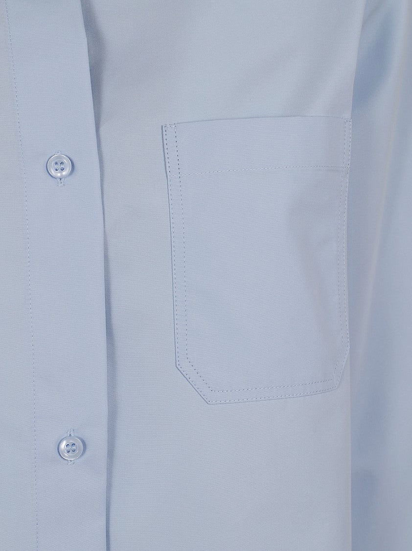 Max Mara Cropped Shirt With Pleated Back Design