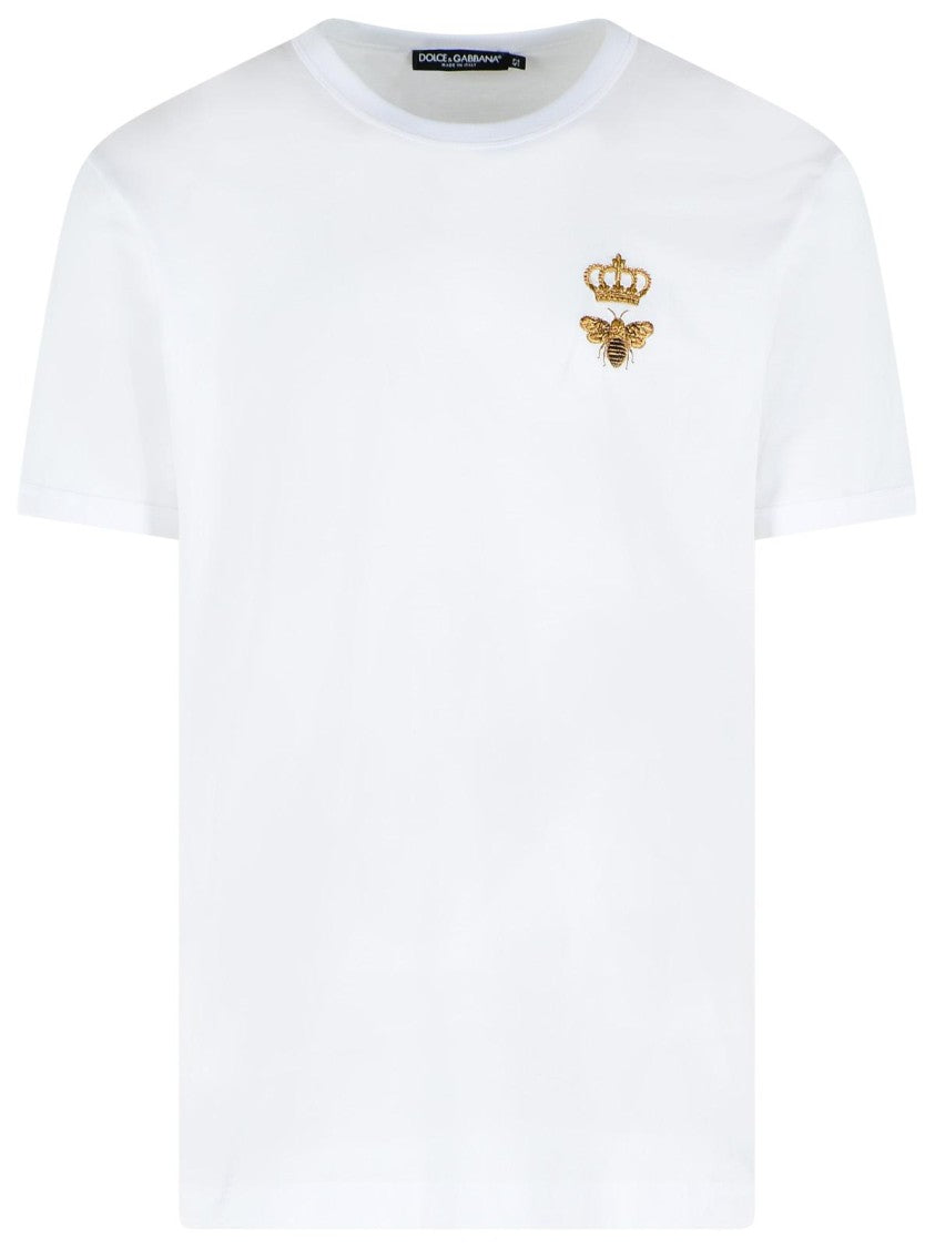 Dolce & Gabbana White Viscose Blend T-Shirt