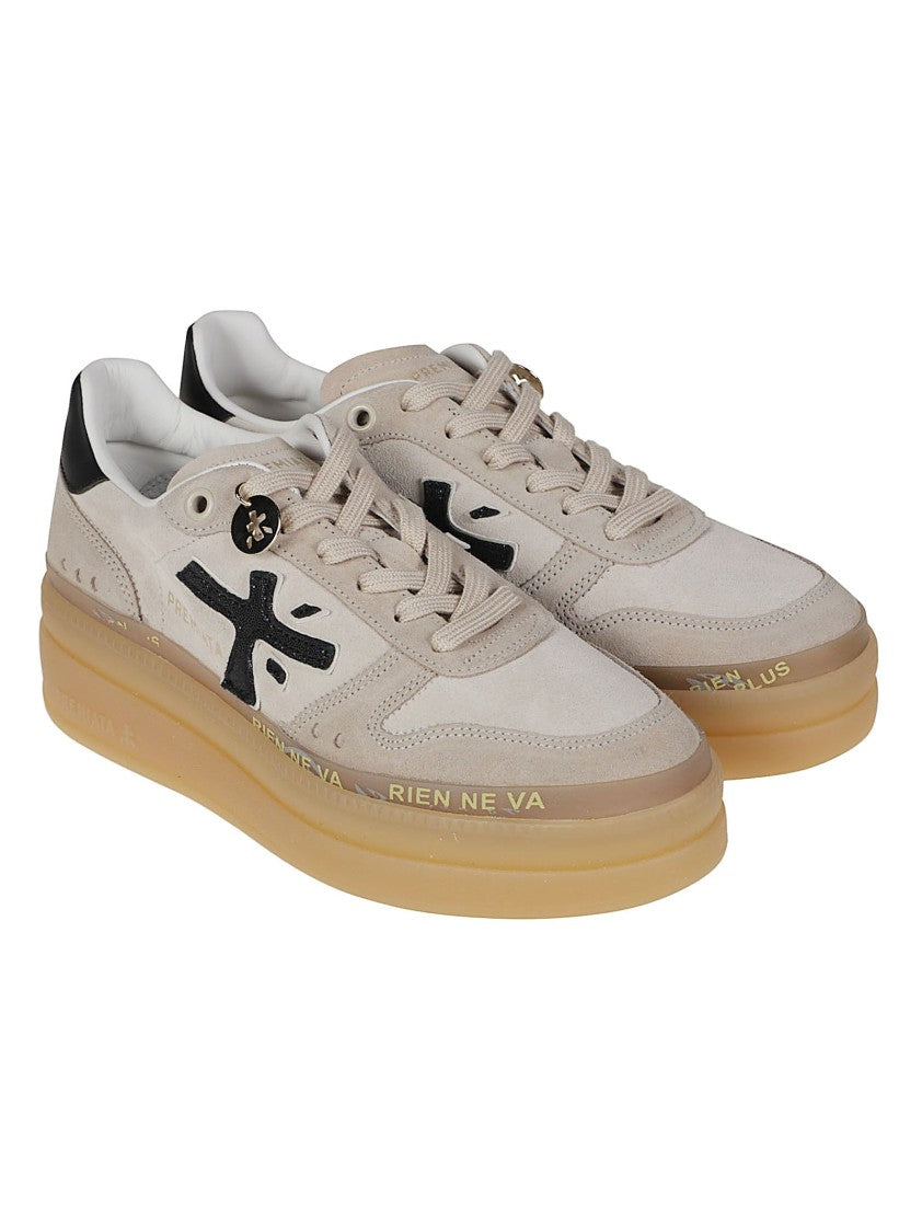 Premiata Micol Calf Leather Low-Top Sneakers