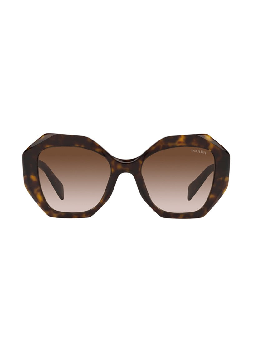 Prada Bold Octagonal Frame Sunglasses With Glossy Finish