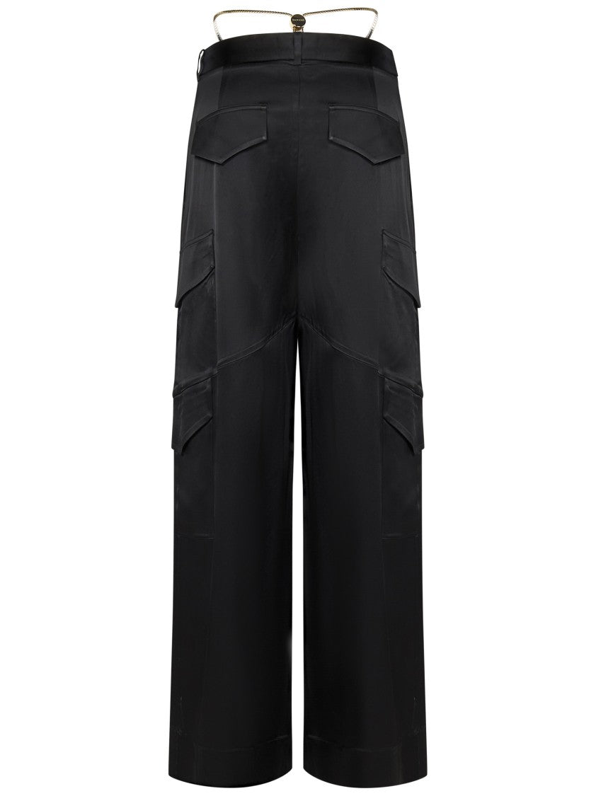 Danamè Stretch Satin Cargo Pants