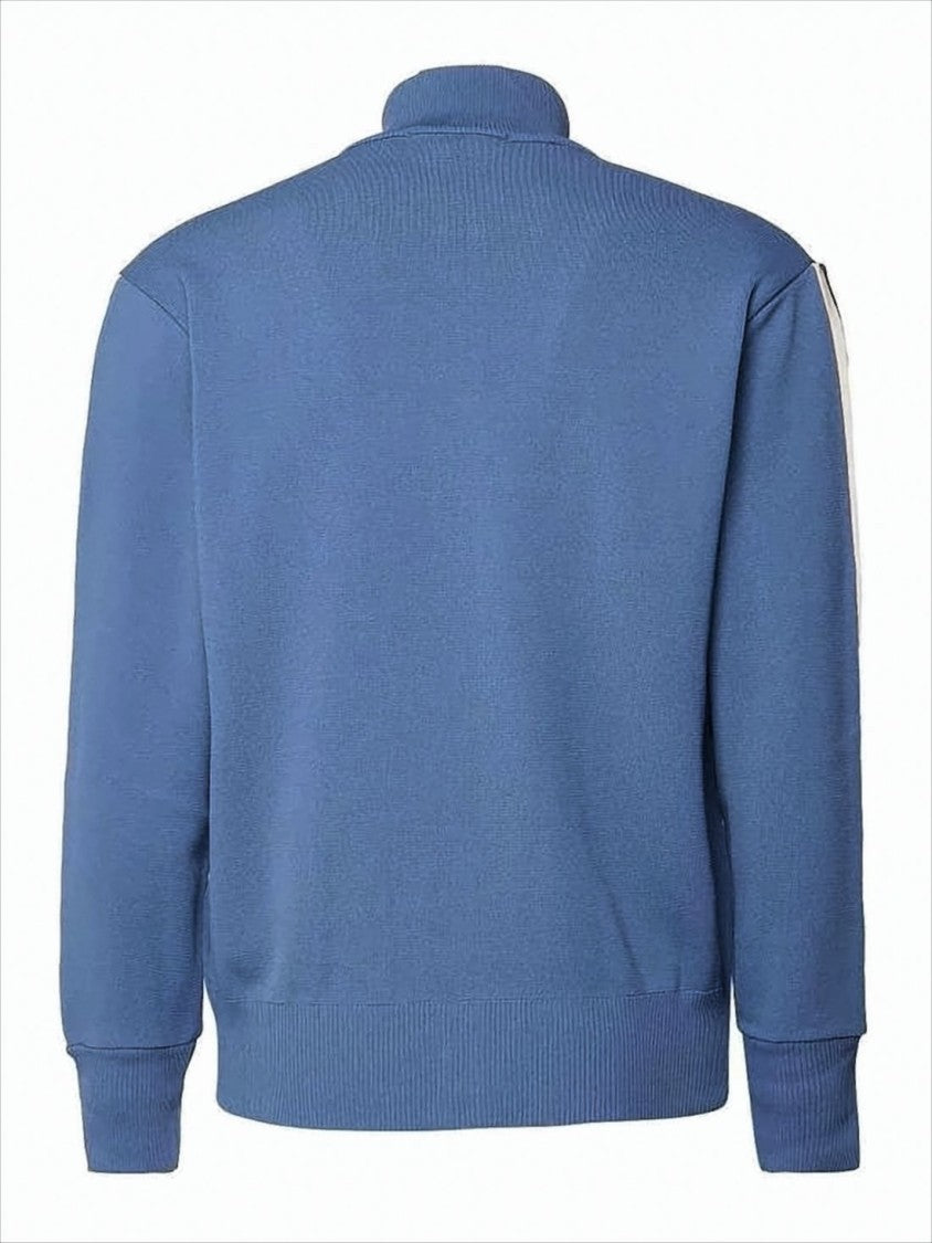 Autry High Collar Zip-Up Jacket With Contrasting Stripes