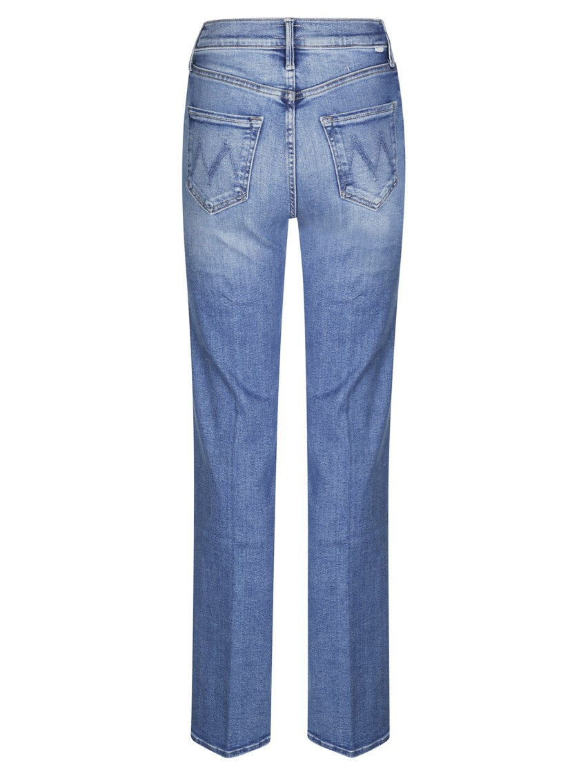 Mother Classic Straight-Leg Jeans With Mid-Rise Waist