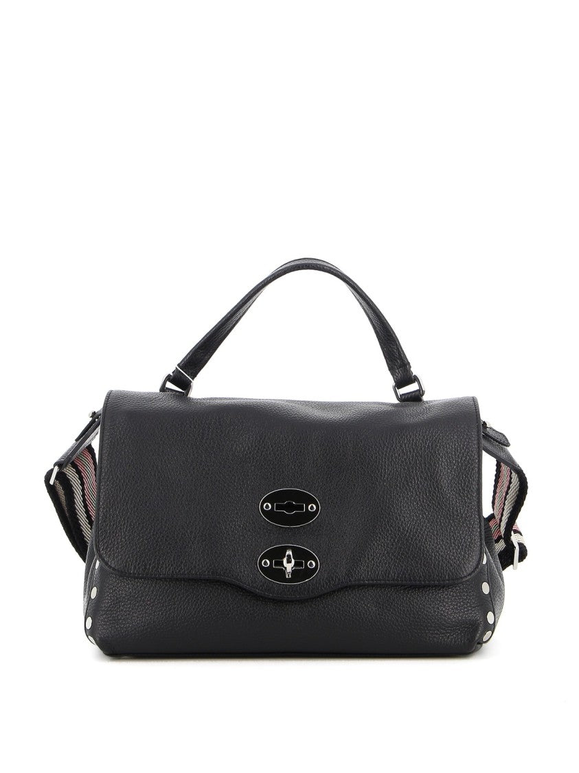 Zanellato Structured Leather Shoulder Bag With Distinctive Clasp