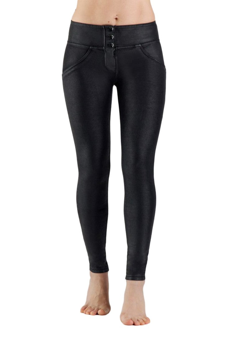 Freddy Skinny Fit Black Pants With Push-Up Effect